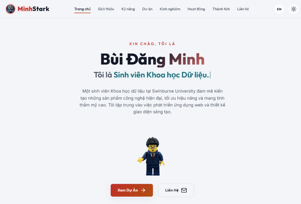 Personal website project screenshot